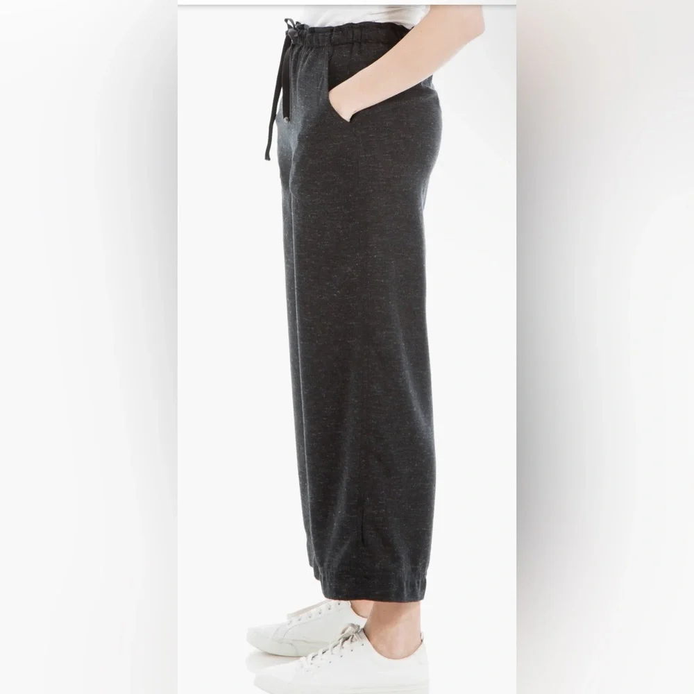 Max Studio Heathered Cropped Wide Leg Trouser - Picture 7 of 14